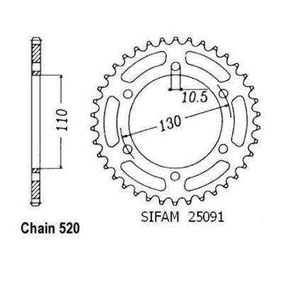 Rozeta pro Kawasaki 25091CZ44